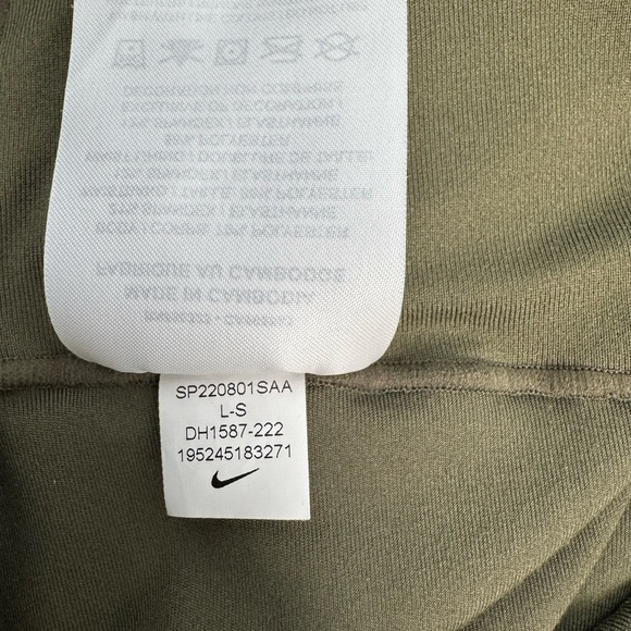 Nike One Women's High-Waisted Leggings (Maternity) in Olive Green Size Large/LP - Picture 12 of 12